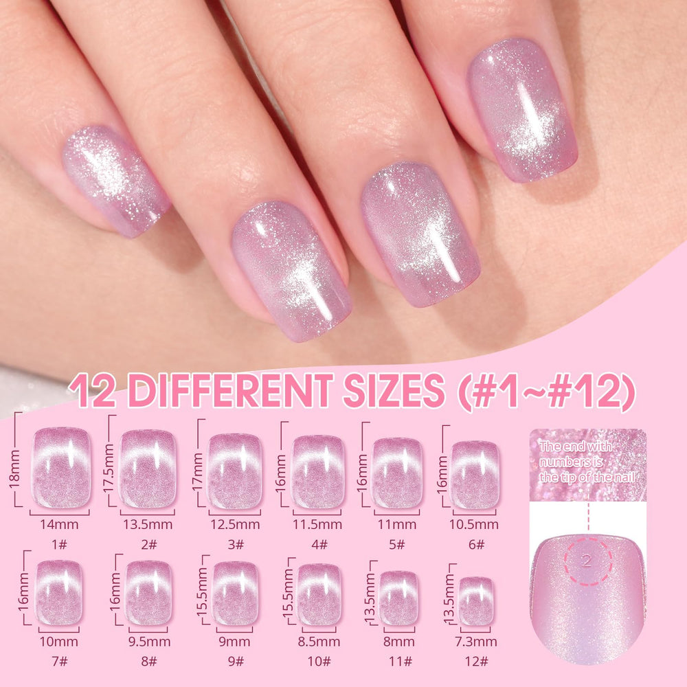 Jofay Fashion nails worn on hand in lifestyle setting showing polished short square look
