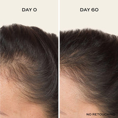 John Frieda before and after model comparison, visible thickness benefit