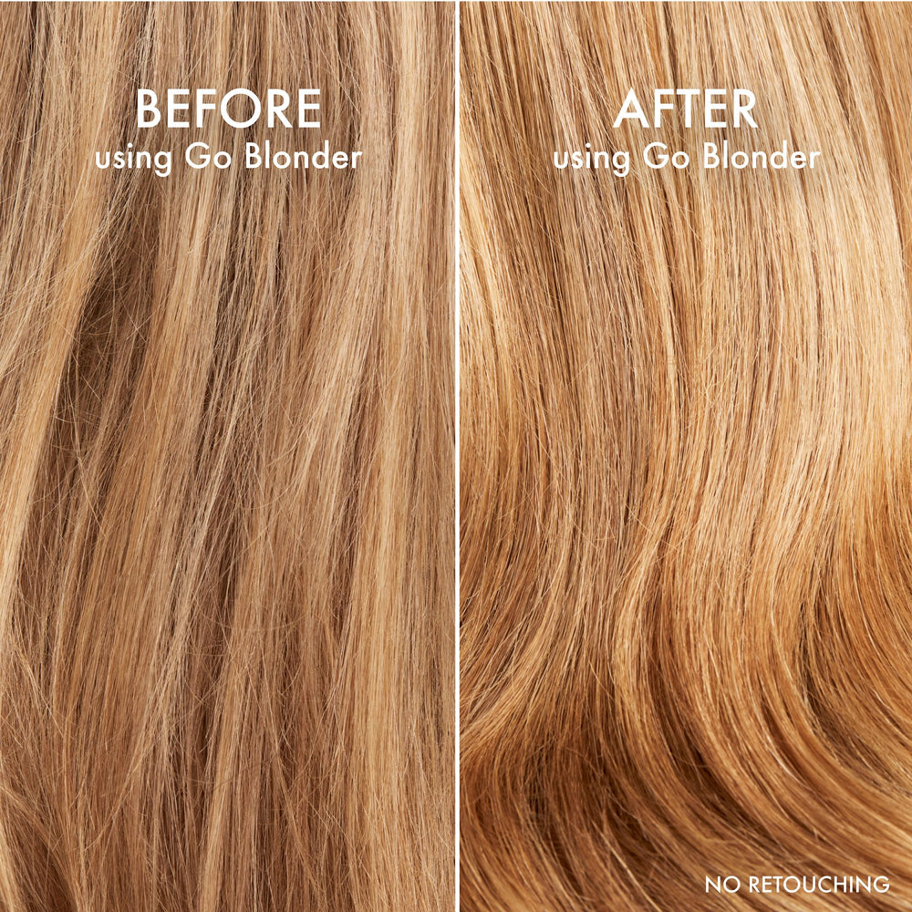 John Frieda shampoo in bathroom routine adding gradual lightening and softness