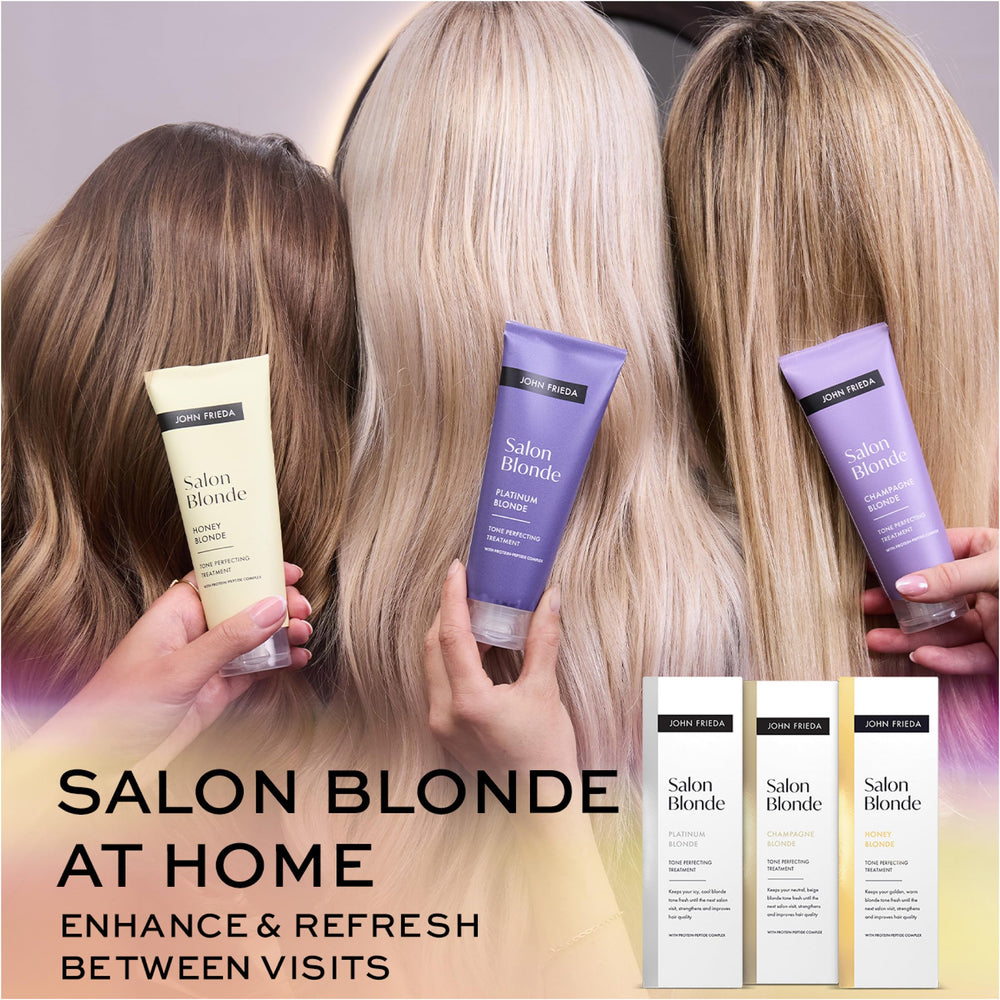 John Frieda product label ingredients close-up showing trusted formula benefit