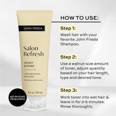 John Frieda finished hair glossy styled shot showing enhanced shine benefit