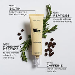 John Frieda ingredients close-up with biotin and peptides, strengthening benefit