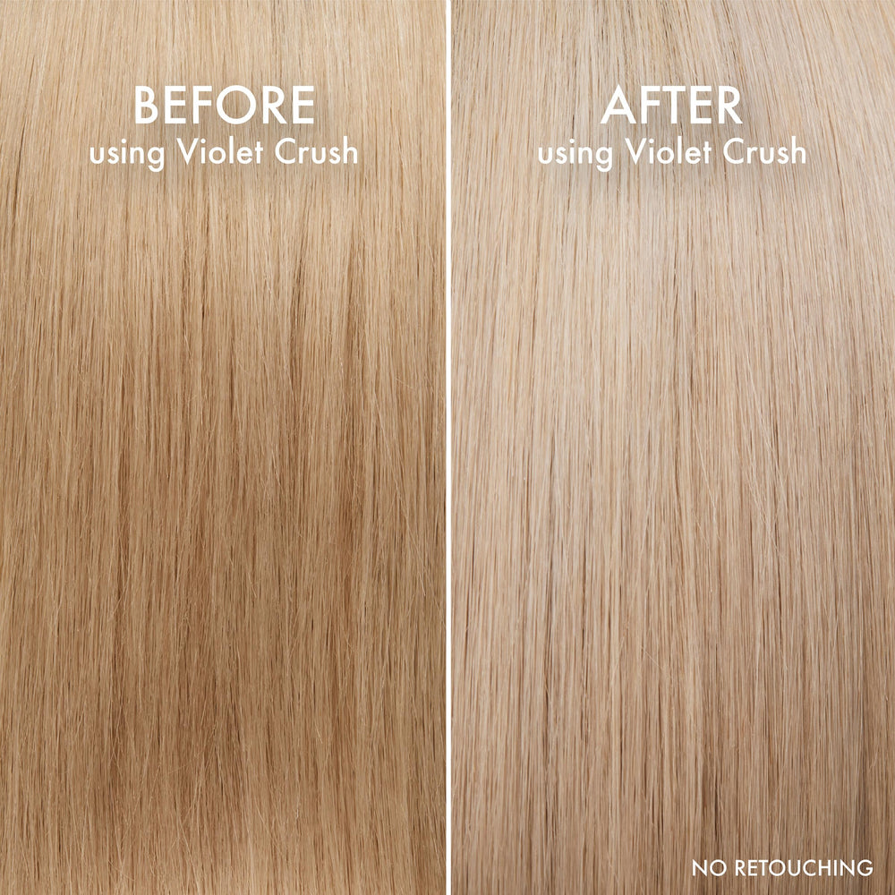 John Frieda before and after blonde comparison showing cooler brighter results