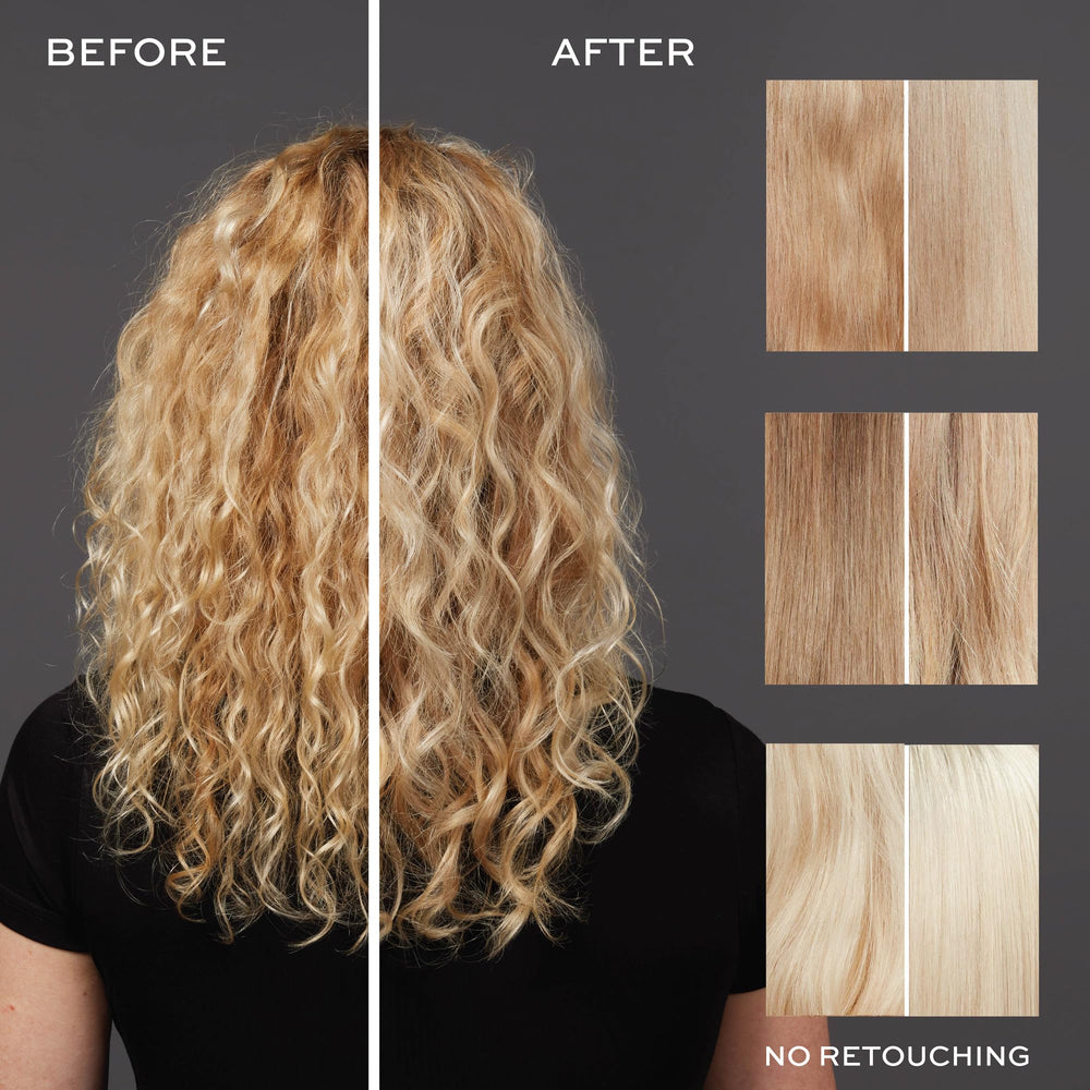 Lathered foam from John Frieda Violet Crush shampoo demonstrating gentle cleanse action