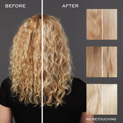 Lathered foam from John Frieda Violet Crush shampoo demonstrating gentle cleanse action