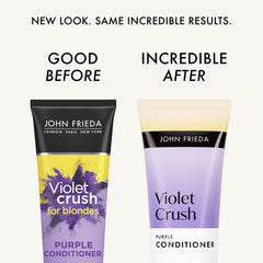 John Frieda conditioner texture pouring displays creamy hydrating formula