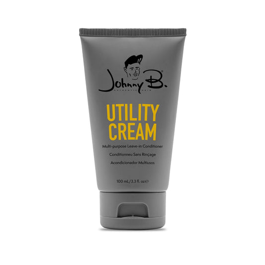 JOHNNY B. front packaging showing 3.3 fl oz tube and clear label benefit