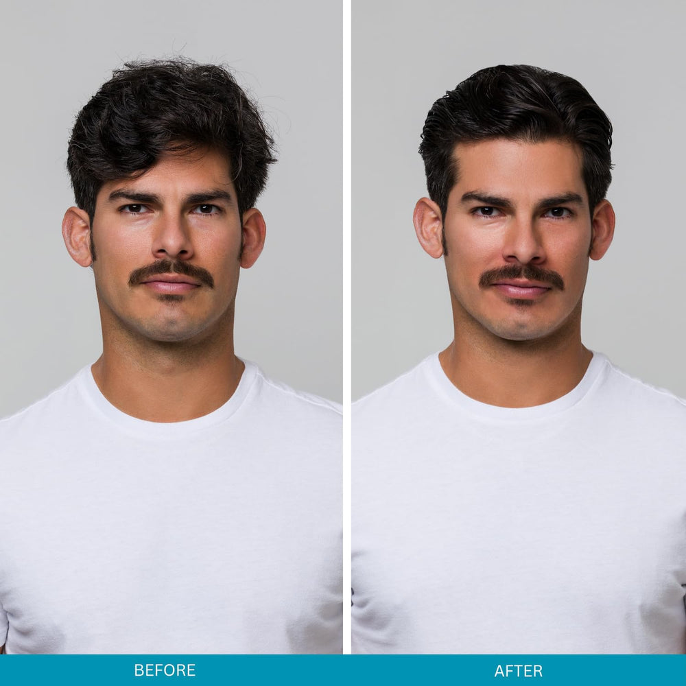 JOHNNY B. Mode in-use styling with hands shaping hair, offering controlled definition