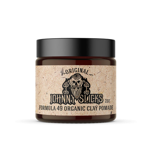 Johnny Slicks front jar showing label and firm matte styling benefit