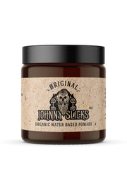 Johnny Slicks jar front view showing label and clean packaging benefit