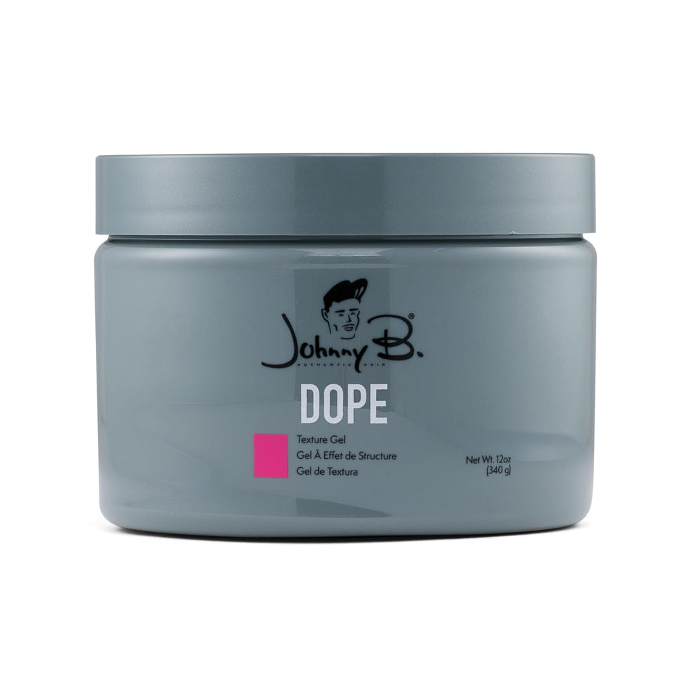 JOHNNY B. Dope front jar showing label and size benefits