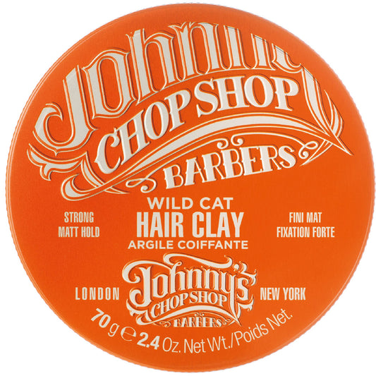 Johnny's Chop Shop front jar view showing compact styling product and shelf appeal