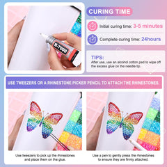 JOICEE rhinestones on accent nail demonstrating fine 3mm size for detailed nail art benefit