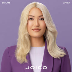 Joico back label close-up highlighting ingredients and protective benefits