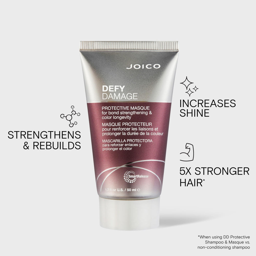 Joico product label highlighting ingredients like moringa seed oil and arginine