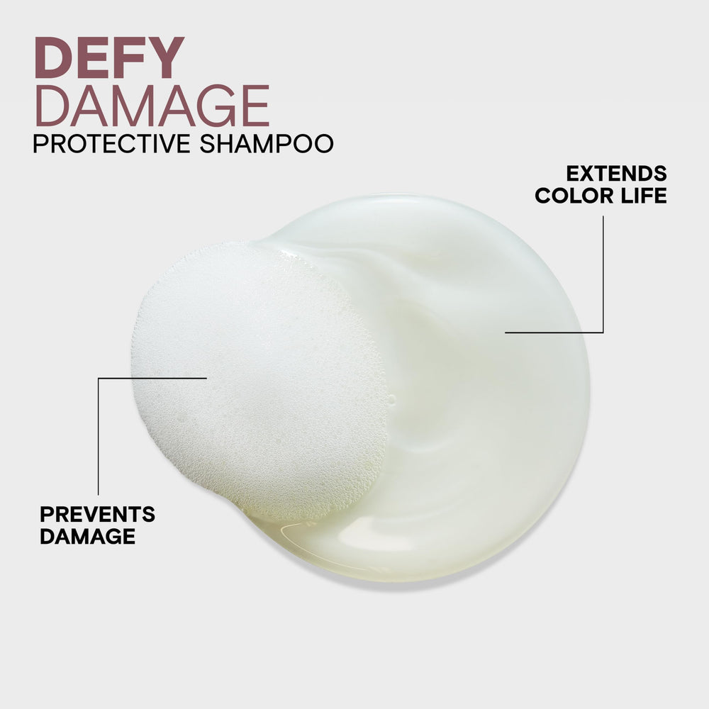 Joico Defy Damage creating rich lather on hair for gentle cleansing and strength