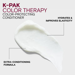Joico K-PAK conditioner in hand showing size and easy dispensing