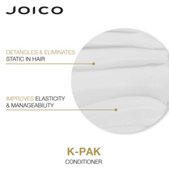 Joico before and after hair comparison highlighting smoother shinier hair benefit