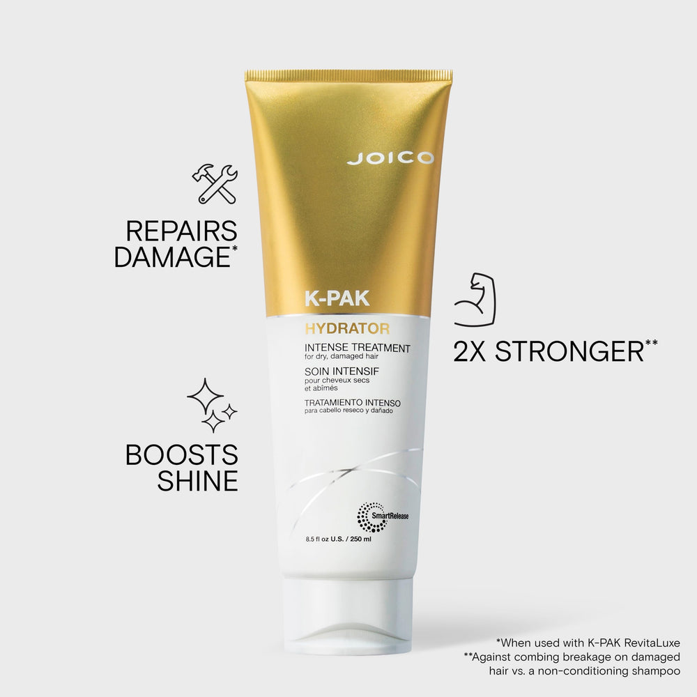 Joico treatment being scooped and applied to hair, delivers instant softness benefit