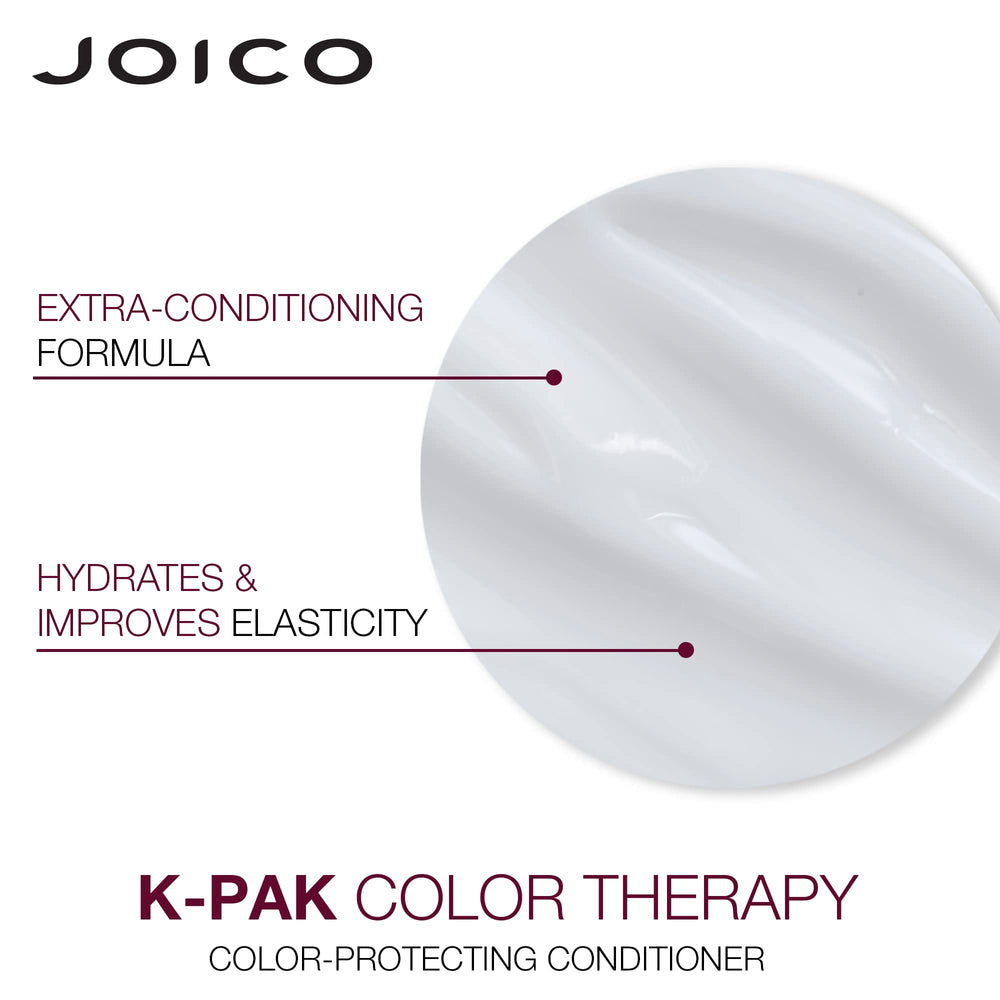 Joico K-PAK on bathroom shelf in lifestyle scene showing everyday use benefit