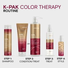Joico model with glossy color-treated hair showcasing enhanced manageability