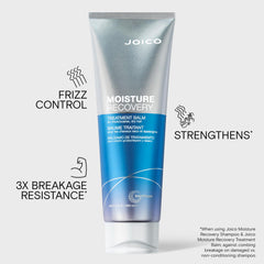 Joico treatment balm in hands demonstrating easy application benefit