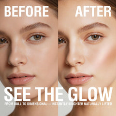 jolilab model applying stick to cheek and nose for instant radiance