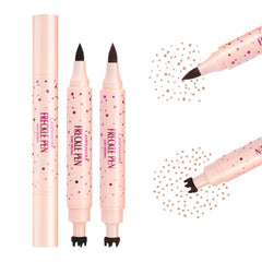 Jolilab freckle pen front packaging showing pink polka-dot case and dual-ended design for easy identification
