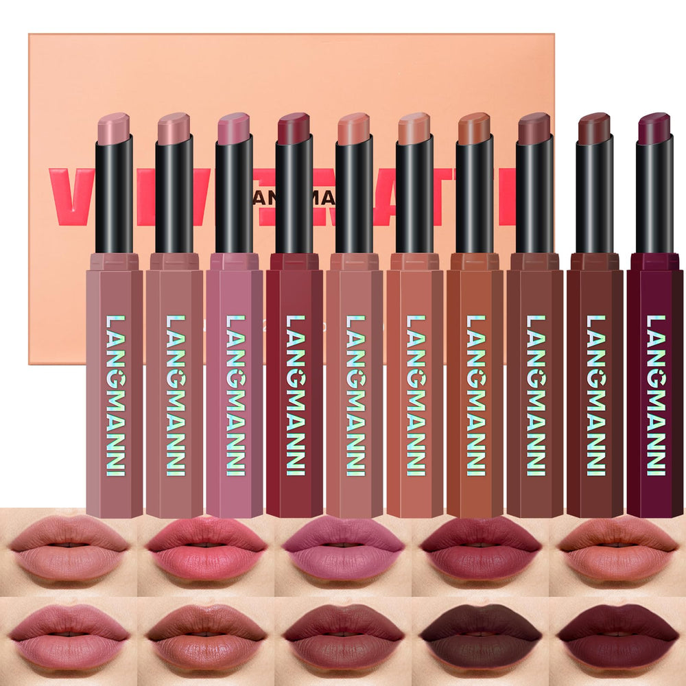 Jolilab front packaging showing ten lipstick tubes and brand visibility