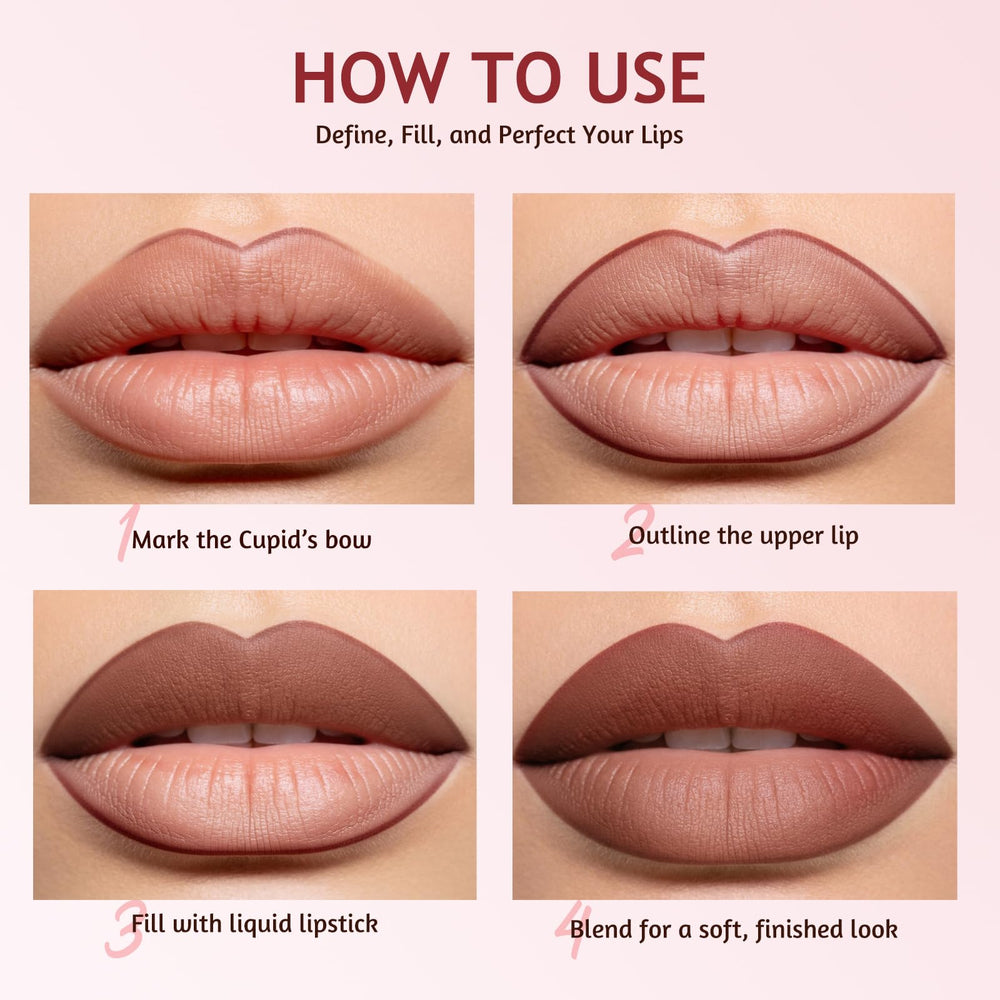 Jolilab liner tip close-up showing smooth glide for precise lip definition