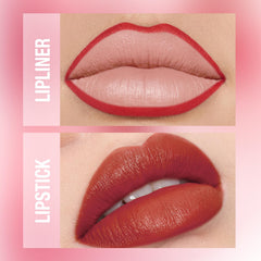 Jolilab lipstick texture swiped on arm showing creamy finish and coverage