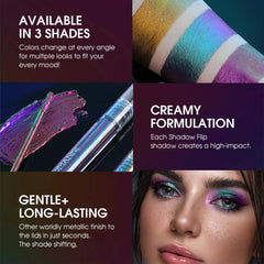 Jolilab eye on model displaying multichrome shift and long-lasting sparkle