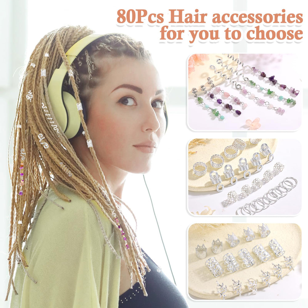 Jollidecor in-use braided hairstyle demonstrating added texture and shine