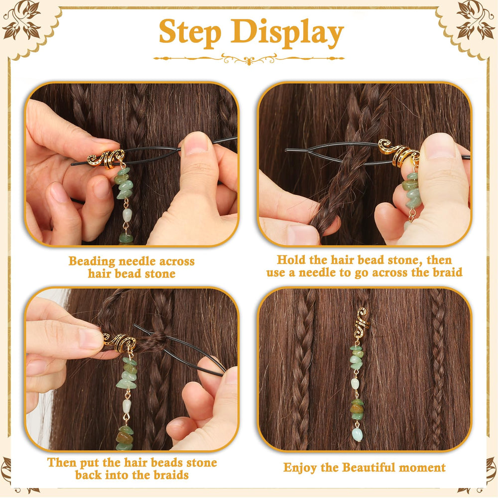 Jollidecor spiral and spring attached to braid for secure styling
