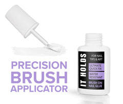 JOMI COMPRESSION brush applicator close-up delivering precise glue application
