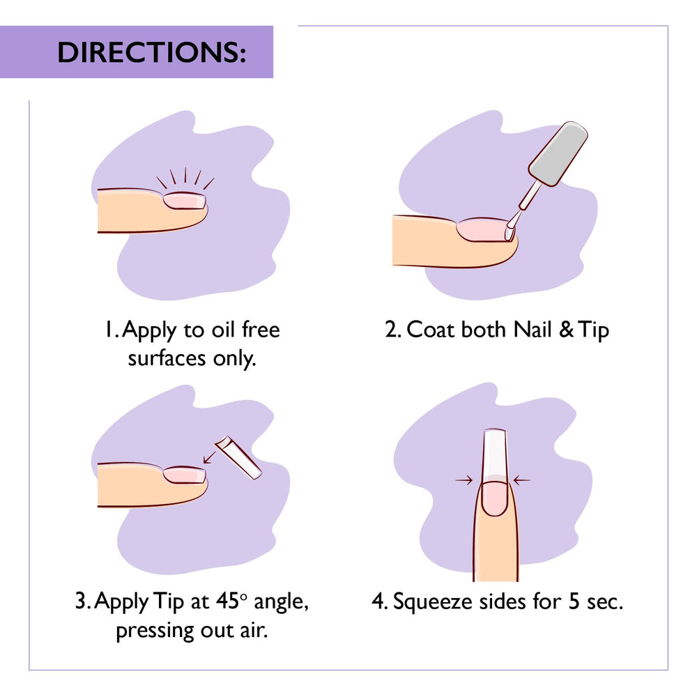 JOMI COMPRESSION clear glue texture on nail pad illustrating quick-dry clarity