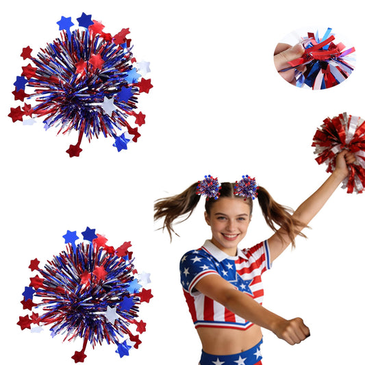 jovezeno front view showing red white blue pom poms and festive look