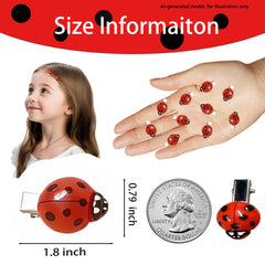 jovezeno ladybug close-up of smooth resin top for gentle hair contact