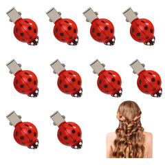 jovezeno ladybug clips front view showing bright design and secure hold