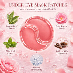 JOYAONE application demo with patch under eye illustrating cooling de-puffing benefit