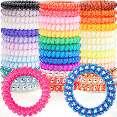 JOYOYO front packaging showing 40 spiral hair ties and box, convenient storage benefit