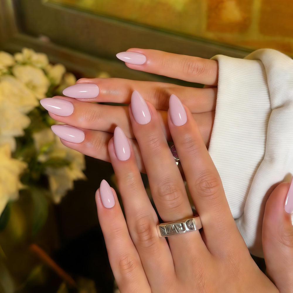 JOYVVEW front packaging showing 30-piece milky pink kit for fast manicures