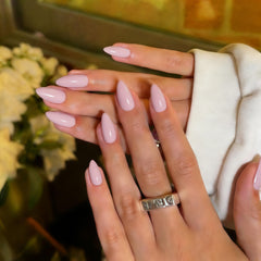 JOYVVEW front packaging showing 30-piece milky pink kit for fast manicures
