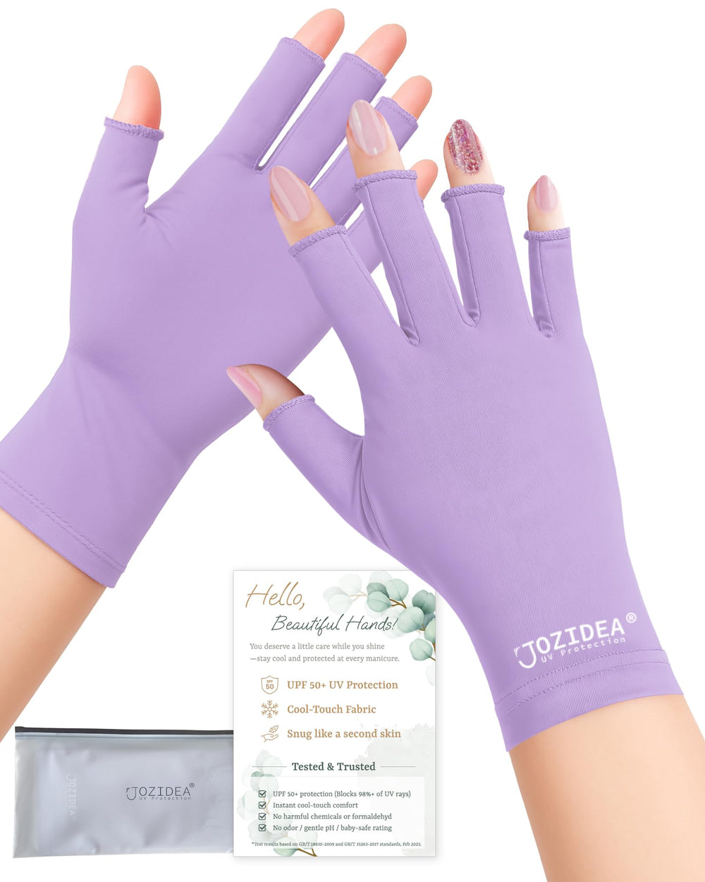 jozidea front packaging showing lavender gloves and neat presentation for easy identification
