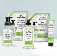 J.R. Watkins cream being applied on hand to soothe dry skin