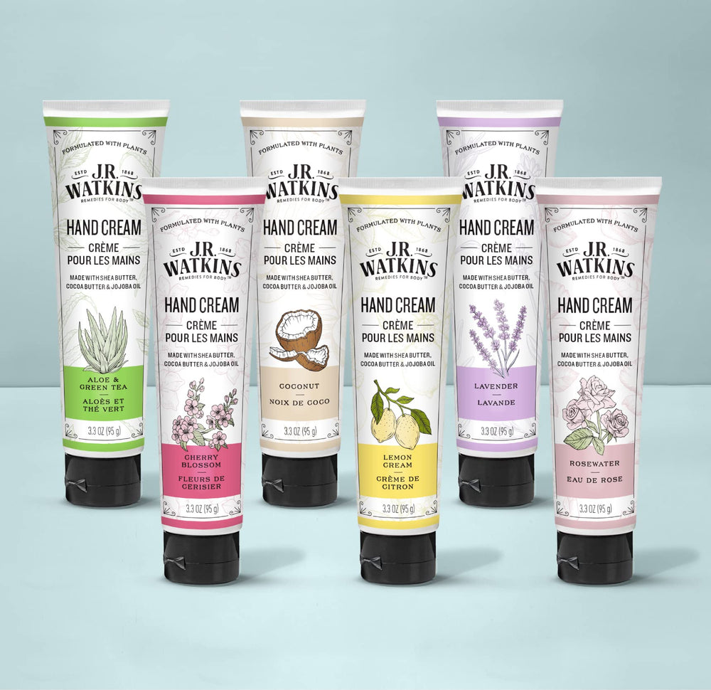 J.R. Watkins cream on bathroom vanity conveying daily ritual benefit