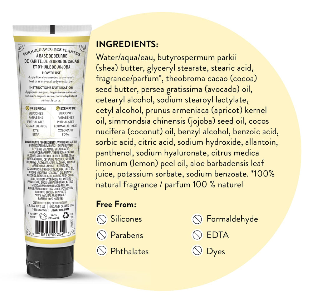 J.R. Watkins label close-up highlighting cruelty-free and USA-made