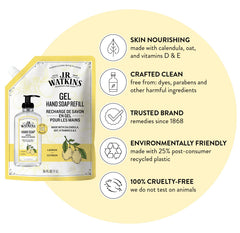 J.R. Watkins spout close-up on pouch for easy, low-mess pouring