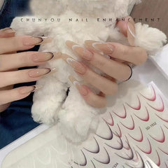 Jremg in use placing decal on nail with tweezers, precise application benefit