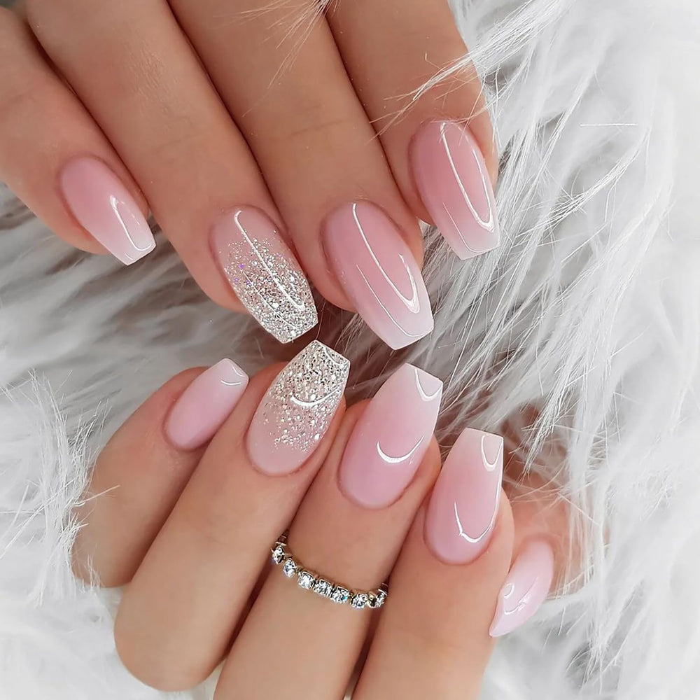 Jsiallye nails on a hand in lifestyle setting showcasing polished look for events